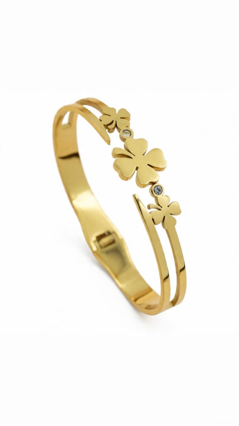 golden clover cuff kada