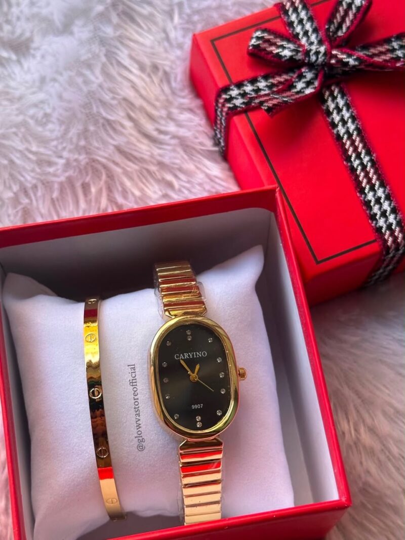 Golden Noir Combo( watch + bracelet + giftbox)