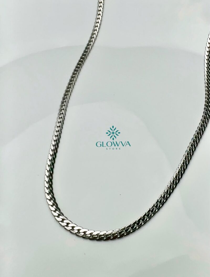 thick silver sydney necklace stainless steel
