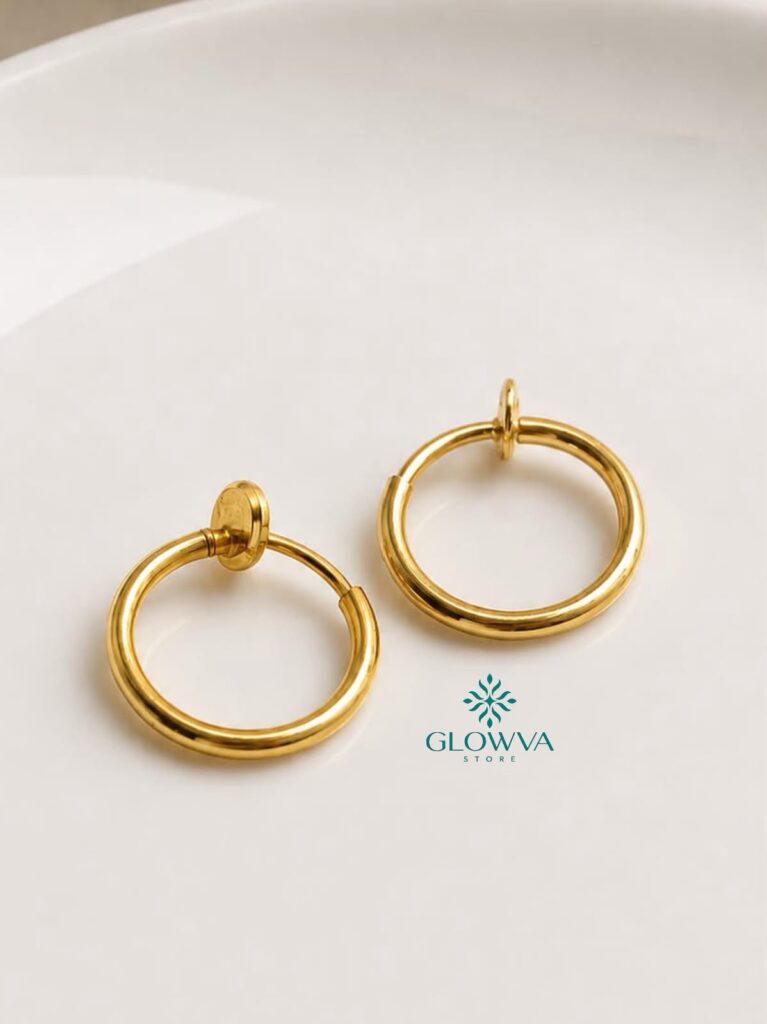 non piercing men (gold combo) stainless steel