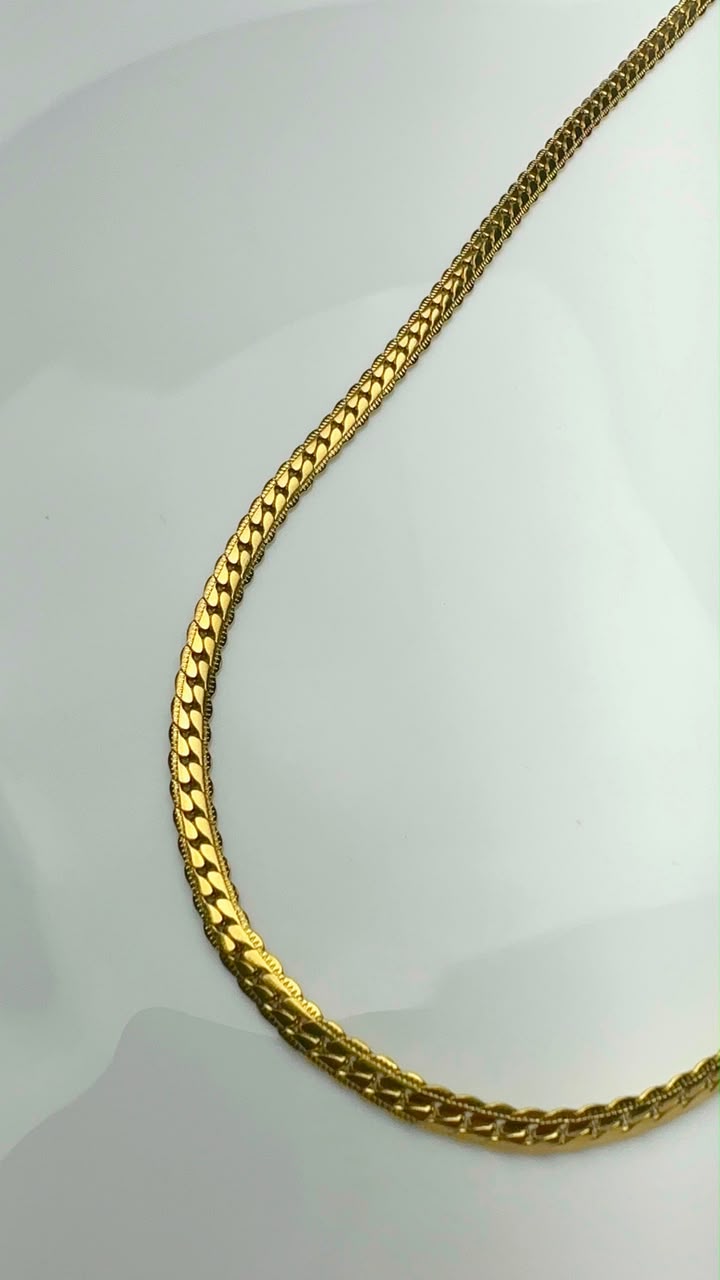 thick gold sydney necklace stainless steel