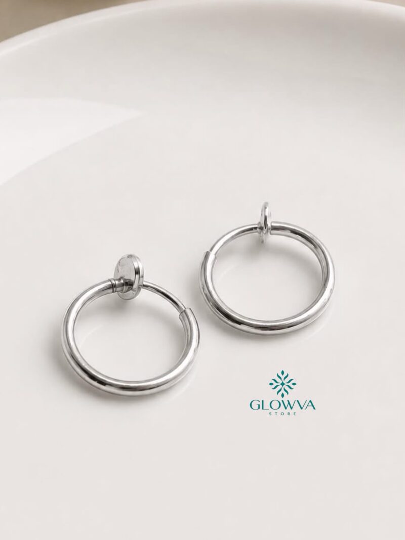 non piercing men (silver combo) stainless steel