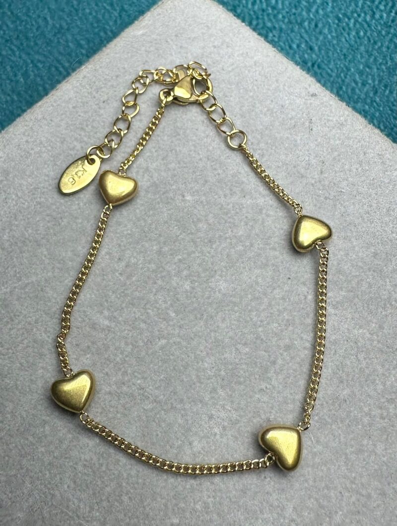 Heart chain bracelet