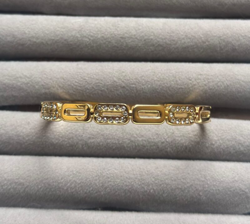 White cubic kada bracelet