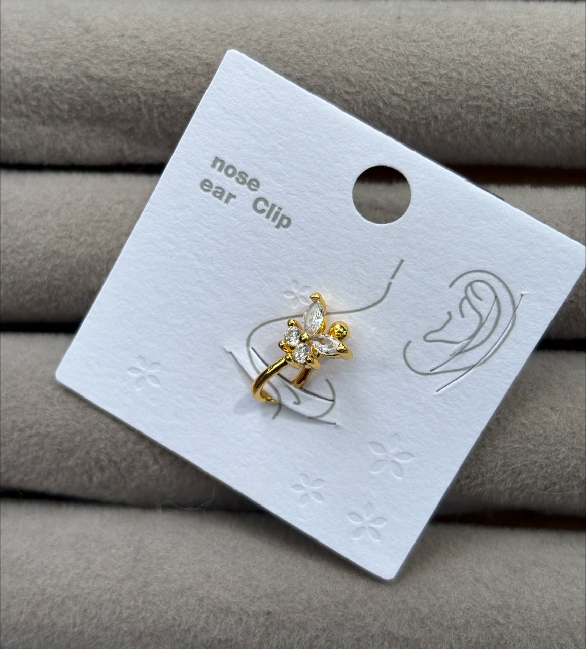 butterfly 2in1 nose & ear clip - Image 1