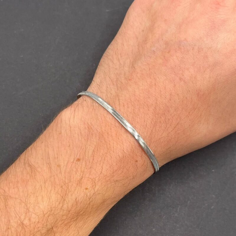 silver snake chain bracelet