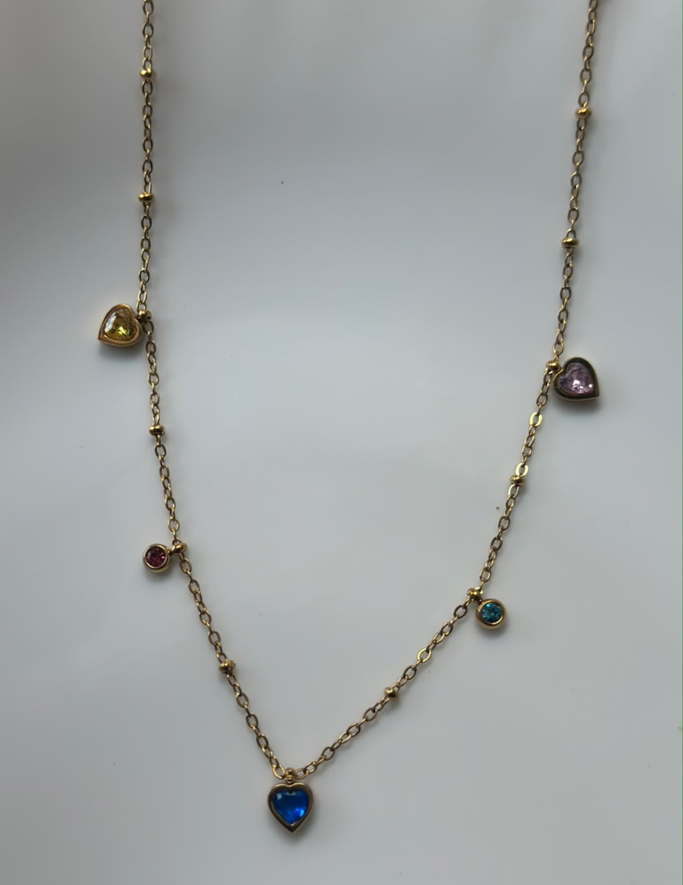 Multi-color heart charm chain - Image 1