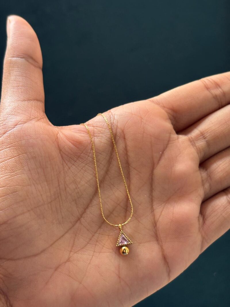 Pink ball pendant chain
