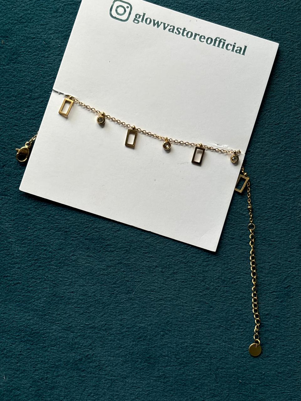 cross chain with stones stainless-steel