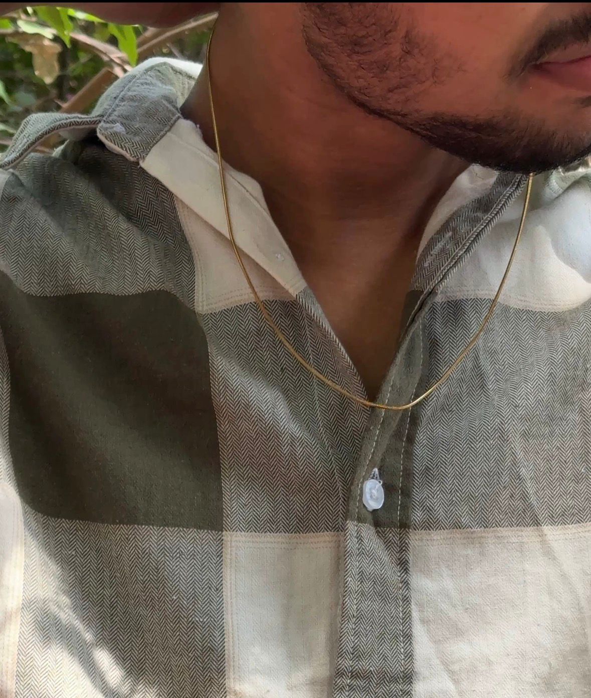 Thin gold mens chain