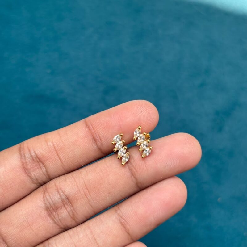 helix piercing microplated flat screw back - Image 1