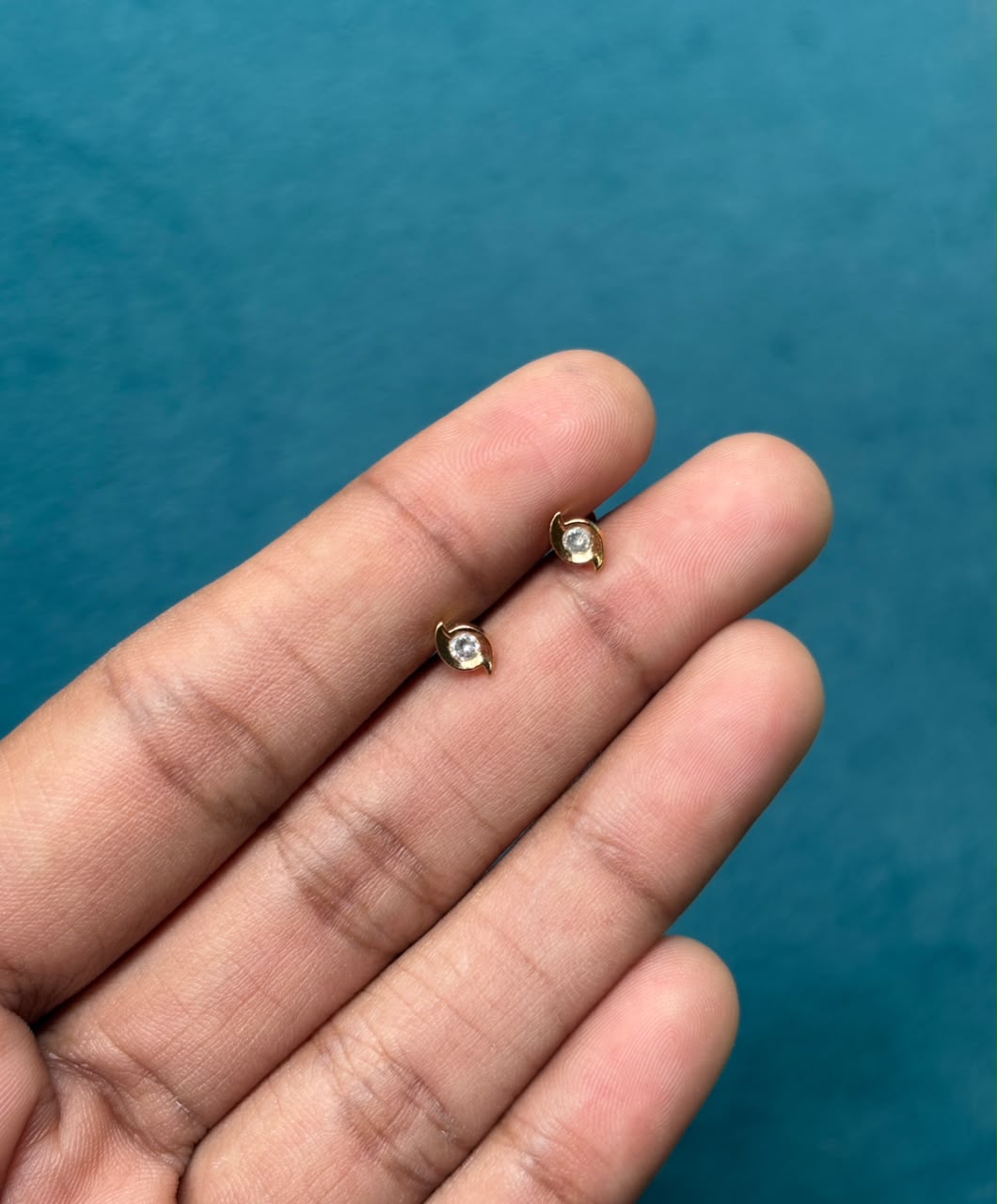 Evil eye microplated second stud - Image 1