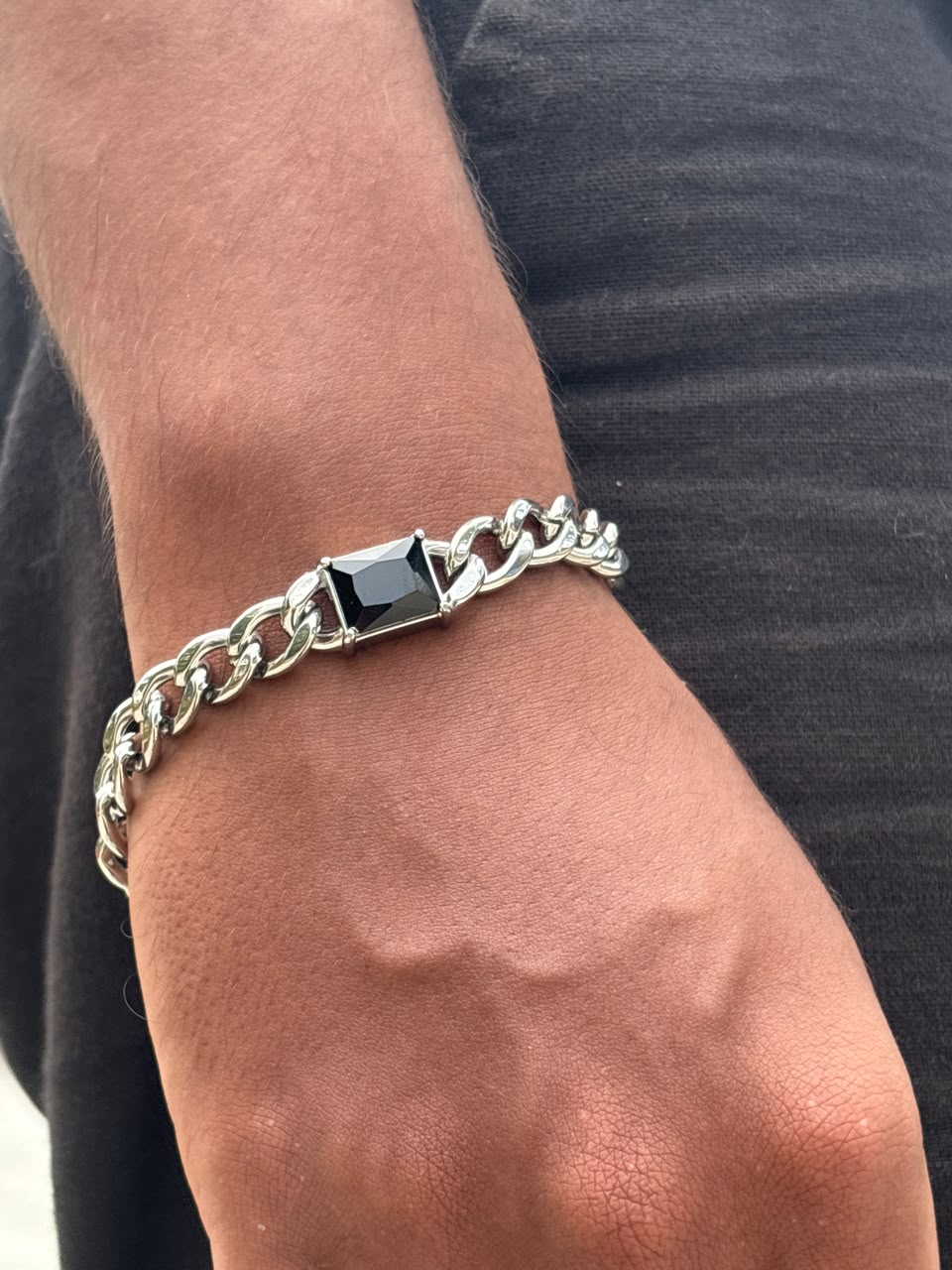 men's  chain bracelet stainless steel - Image 1