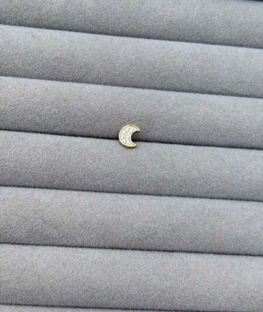 moon stud stainless steel
