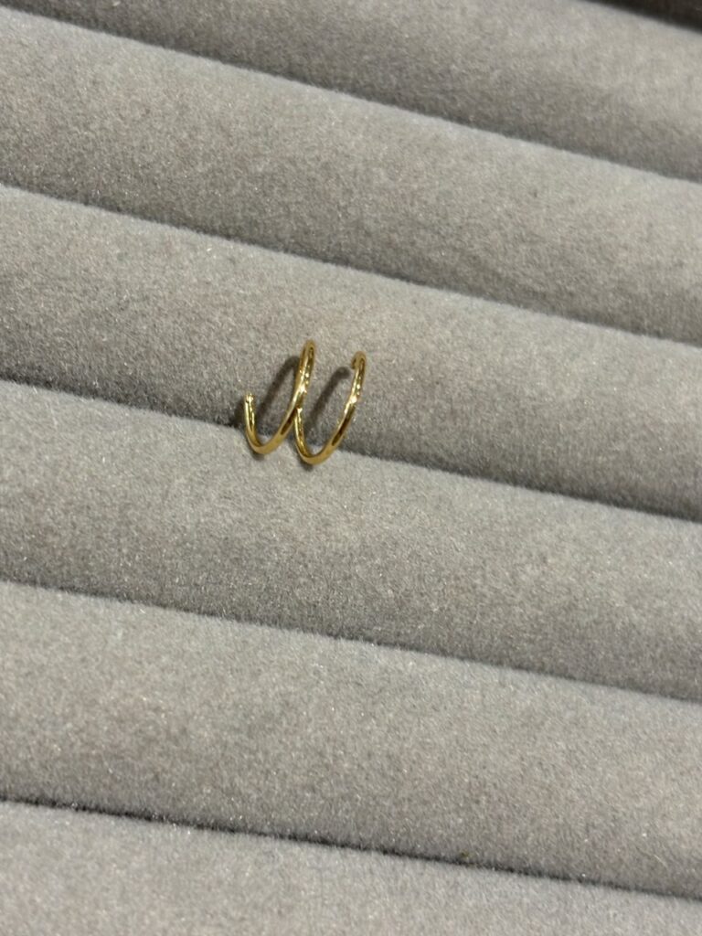spiral earring gold