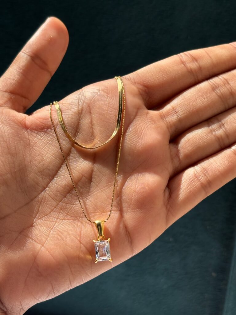 Stone double layer chain